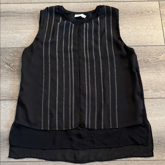 Vince silk blend exposed seam tank top size M - Picture 2 of 4